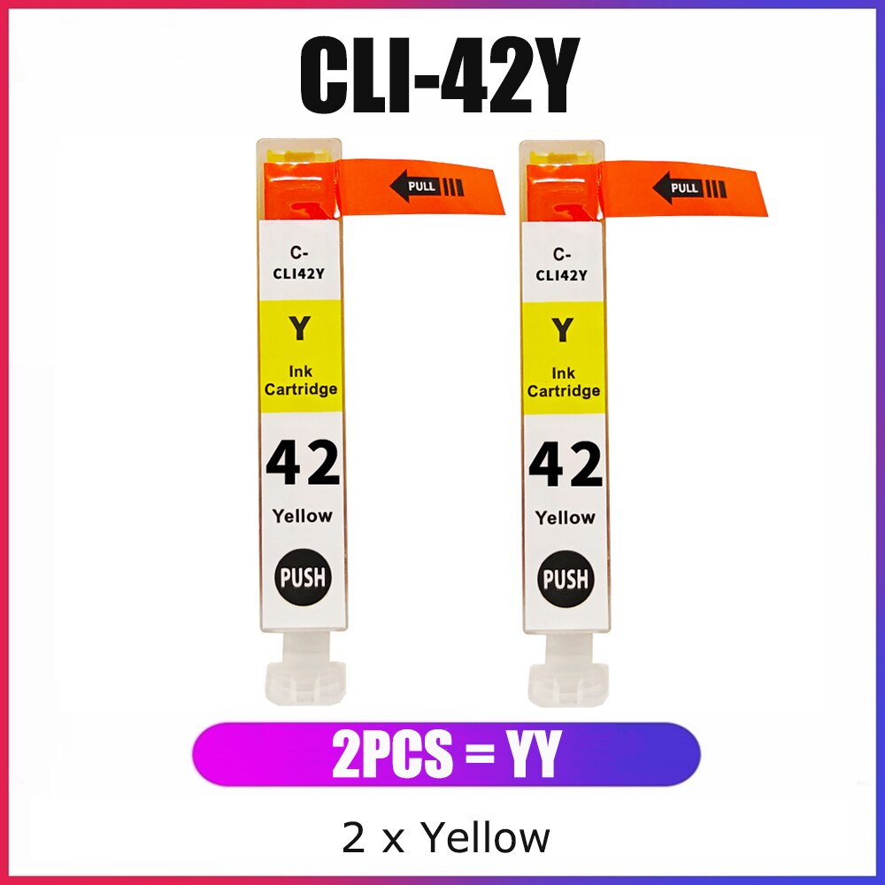 YC 2x CLI-42Y CLI-42 Canon CLI-42   ۾ Pi..
